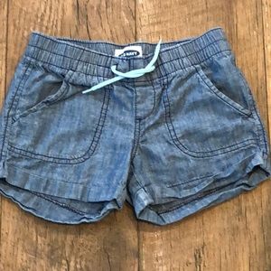 Old Navy girls chambray Shorty cuff short-Like new